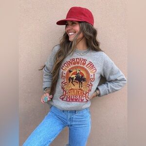 Altr’d State Cowboys Country Music Longsleeve Horse Western Sweatshirt Cowgirl